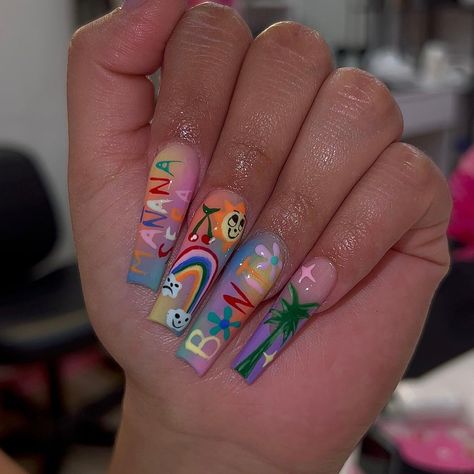 Simple Karol G Nails, Carol G Nails, Bichota Nails Karol G, Karol G Nails Bichota Season, Mañana Sera Bonito Nails, Bichota Nails, Karol G Nails, Jelly Tips, Nails Board