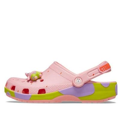 Step into the wacky world of SpongeBob with the Crocs Classic Clog SpongeBob SquarePants Patrick Star! These fun clogs feature Patrick's signature pink and purple hues, complete with his goofy face and iconic details like a coconut charm and "is mayonnaise an instrument?" strap.  Light and breathable, these Crocs are perfect for casual wear and adding a touch of SpongeBob fun to your look. Is Mayonnaise An Instrument, Disney Crocs, Custom Crocs, Goofy Face, Hello Kitty Gifts, Patrick Star, Crocs Classic Clogs, Purple Hues, Spongebob Squarepants