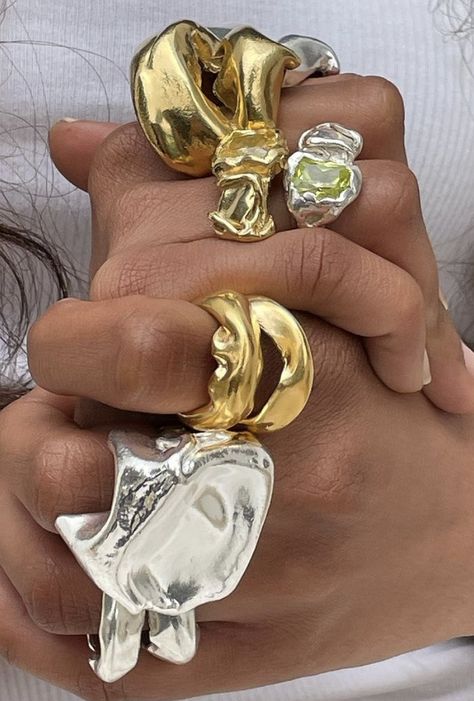 Rings Boho, Golden Rings, Rings Silver, Boho Aesthetic, Royal Jewelry, All That Glitters, Antique Jewelry, Wedding Jewelry, Silver Gold