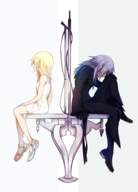 Namine and Riku Namine X Riku, Riku Kingdom Hearts Wallpaper, Riku X Namine, Riku And Namine, Riku Replica, Namine Kingdom Hearts, Kingdom Hearts Namine, Kingdom Hearts 1, Sora And Kairi