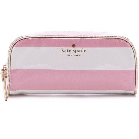 Kate Spade New York Berrie Cosmetic Case (977.610 IDR) ❤ liked on Polyvore featuring beauty products, beauty accessories, bags & cases, wash bag, kate spade makeup bag, makeup bag case, travel bag and kate spade Kate Spade Makeup Bag, Dopp Bag, Cute Makeup Bags, Makeup Purse, Large Makeup Bag, Accessories Bags, Makeup Pouch, Toiletry Bags, Beauty Bag