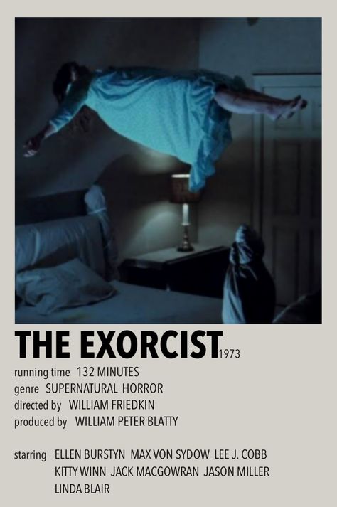 The Excorsist Movie Poster, The Exorcist Movie Poster, Exorcist Movie Poster, The Exorcist Poster, Exorcist Poster, The Exorcist Movie, Minimalistic Polaroid Poster, Movies Minimalist, 2024 Movies