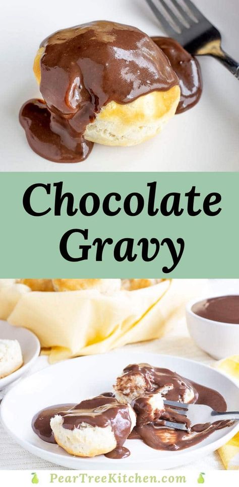 Old fashion chocolate gravy just like Grandma used to make. Serve warm over biscuits for a true Southern treat. Also great over ice cream, pound cake, and any other dessert that needs a warm chocolate kick. #recipes #Southern #chocolategravy Biscuits With Chocolate Gravy, Best Chocolate Gravy Recipe, Chocolate Gravy Recipe Southern, Comfort Breakfast, Chocolate Gravy Recipe, Aip Foods, Fruits Recipes, Chocolate Gravy, Beach 2023