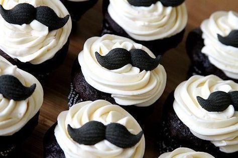 Mustache cupcakes!!! Moustache Cupcakes, Mustache Cupcakes, Mustache Birthday Party, Mustache Cake, Mustache Birthday, Gateau Baby Shower, Birthday Cake For Husband, Mustache Baby Shower, Cake For Husband