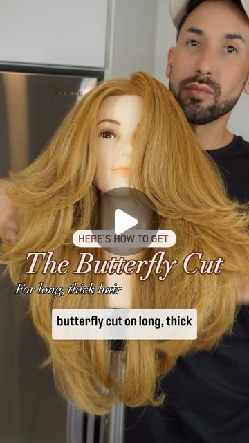 Layers For Thick Hair Long, Butterfly Long Layers, What Haircut To Ask For, Long Hair Butterfly Haircut, Butterfly Haircut For Long Hair, Thick Hair Long Layers, Long Hair Cuts With Layers Face Framing Side Bangs, Face Framing Layers Long Hair Side Part, Butterfly Cut Long Hair