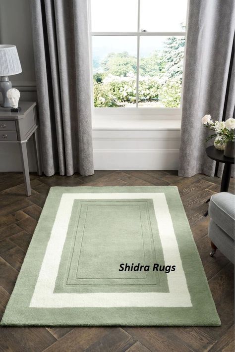 Accent Rugs Living Room, Sage Green Rug, Indian Rug, Green Carpet, People Together, Indian Rugs, 8x10 Rugs, Dining Room Rug, Pile Rug