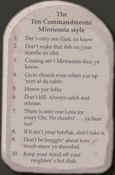 Ten Commandments - Minnesota version, ya betcha Minnesota Funny, Feeling Minnesota, Minnesota Life, Minnesota Nice, Minnesota Travel, Minnesota Home, 10 Commandments, Ten Commandments, Microsoft 365