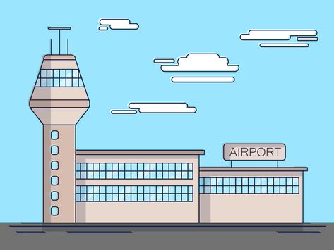 Airport simple illustration #AD , #SPONSORED, #SPONSORED, #illustration, #simple, #Airport Airport Painting, Airport Cartoon, Airport Sketch, Airport Drawing, Airplane Images, Drawing Easy For Kids, Easy Painting For Kids, Control Tower, Airport Terminal