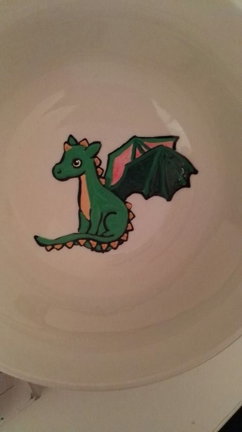 Pottery Painting Marvel, Dragon Pottery Painting, Dragon Plate, Dragon Bowl, Pot Painting, Pottery Inspo, Color Me Mine, Pottery Painting Designs, Painted Mugs