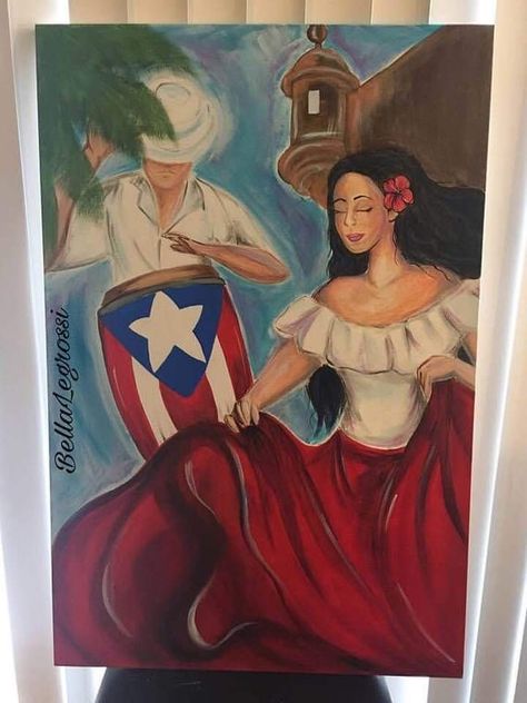 Puerto Rico Painting, Puerto Rican Artwork, Puerto Rico Island, Painting Of A Man, Puerto Rico Pictures, Hispanic Art, Heritage Art, Puerto Rico Vacation, Latino Art