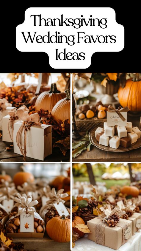 Thanksgiving wedding favors with personalized treats and fun puns, perfect for adding warmth and charm to a fall celebration. Party Favors Fall Theme, Thanksgiving Favors For Guests Cricut, Small Gifts For Dinner Guests, Fall Bridal Shower Gifts For Guests, Fall Party Favor Ideas, Table Favors For Thanksgiving, Thanksgiving Gifts For Guests, Fall Themed Party Favors, Diy Wedding Favors For Guests Cute Ideas