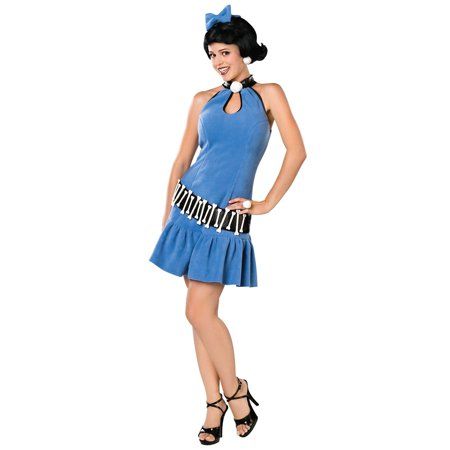 Rubble Costume, Betty Rubble Costume, Wilma Flintstone Costume, Flintstone Costume, Flintstones Costume, Pebbles Costume, Betty Rubble, Blue Halter Dress, The Flintstones