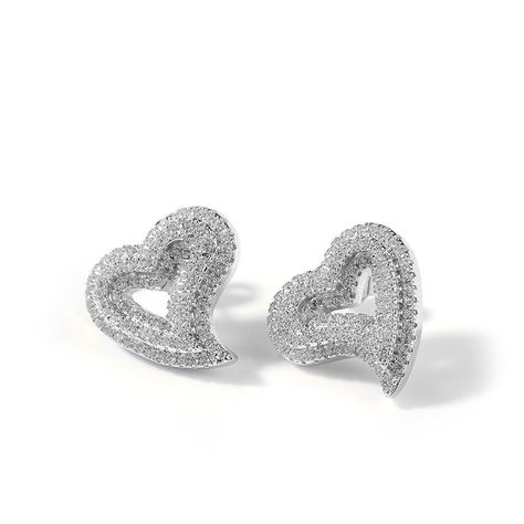 PRICES MAY VARY. Captivating Heart earring Design: Introducing our heart stud earrings, a blend of modern sophistication and romantic allure. The heart earring cubic zirconia centerpiece captures the essence of love and elegance, making these earrings a delightful addition to your accessory collection. Premium Material: The iced out love heart cz stud earrings are made of copper,925 sterling silver posts,18K gold/white gold-plated,hypoallergenic nickel free and lead free,safe for sensitive ear. Heart Shaped Diamond Earrings, Stud Earrings Diamond, Black Gift Bags, Valentines Day Wedding, Heart Earring, Hollow Heart, Heart Stud Earrings, Girly Accessories, Cz Stud Earrings