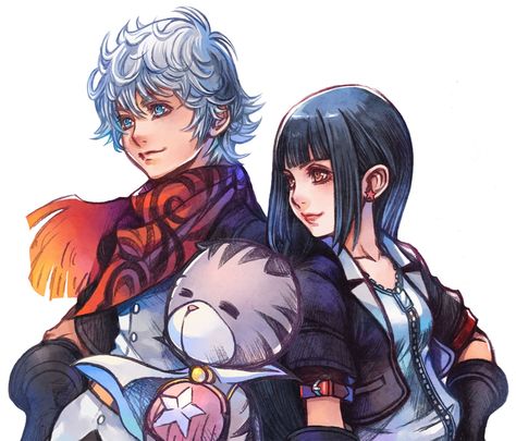 Ephemera, Skuld, & Chirithy from Kingdom Hearts Union χ [Cross] Destiny Trio, Kingdom Hearts Wallpaper, Tetsuya Nomura, Kingdom Hearts Art, Kingdom Heart, Gaming Art, Kingdom Hearts 3, Cross Art, Heart Drawing