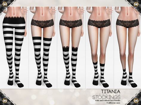 Striped stockings in 5 sizes, with and without lace border. Found in TSR Category 'Sims 4 Female Leggings' Sims 4 Socks Cc, Sims 4 Socks, Sims 4 Controls, Knee Length Socks, Sims 3 Cc Finds, Sims 4 Cas Mods, Striped Stockings, Tumblr Sims 4, Free Sims