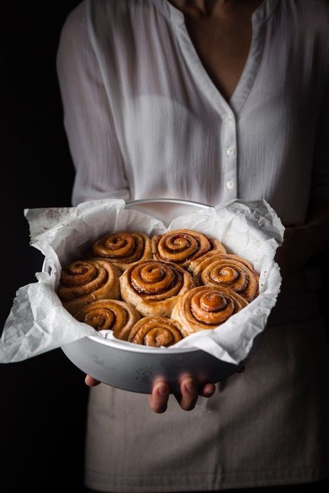 Gooey Cinnamon Rolls recipe | The Feedfeed Ginger Spice Cookies, Vegan Cinnamon Rolls, Sugar Glaze, Spice Cookies, Cinnamon Rolls Recipe, Cinnamon Buns, Simple Green, Vegan Sweets, Rolls Recipe