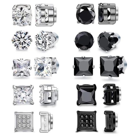 Just found this amazing item on AliExpress. Check it out! ￡1.18 | 1-10 Pairs Crystal Strong Magnetic Ear Stud Clip Earrings for Men Women Punk Round Zircon Magnet Earrings Non Piercing Jewelry Magnet Earrings, Football Accessories, Tennis Bags, Football Game Outfit, Magnetic Earrings, Earrings For Men, Handmade Fashion Jewelry, Ear Stud, Mens Bow Ties