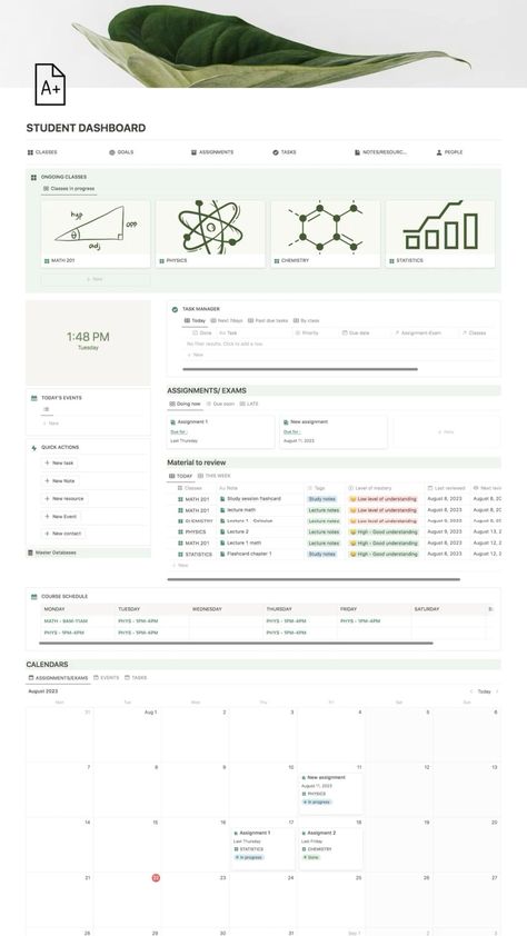 Notion Academic Planner, Notion Student Planner, college planner, notion template, notion planner notion_template_class_notes #notion_journaling #how_to_take_notes_on_notion #digital_planner_aesthetic Academics Notion, Notion Divider, College Notion, Notion Academic, Notion Student Planner, Student Planner Organization, Notion Library, Study Planner Free, Bullet Journal Work