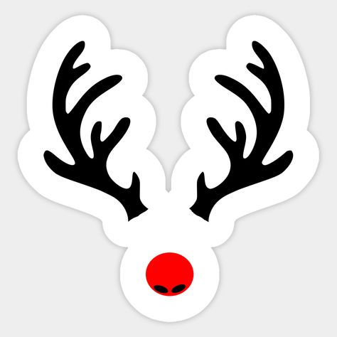 Reindeer Horns, Gravure Laser, Red Nose, Red Nosed Reindeer, Christmas Stickers, Christmas Humor, Horn, Reno, Reindeer