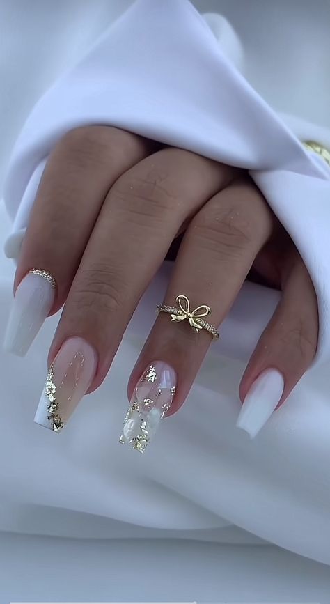 Engagement Nails Coffin, Bridal Nails Coffin, Nails 2025, Engagement Nails, Nail Polish Rack, Mermaid Nails, White Nail Designs, Pretty Nail Art, Bridal Nails