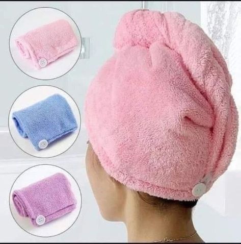 Ladies Bathroom, Koleksi Parfum, Microfiber Hair Towel, Hair Drying Cap, Bath Cap, Hair Tie Accessories, Hair Towel Wrap, Hair Care Tools, Hair Drying