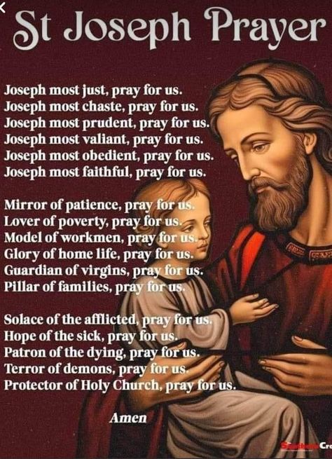 Godly Homemaking, 2024 Prayers, Catholic Saints Prayers, St Joseph Prayer, Prayers Catholic, Catholic Prayers Daily, Catholic Theology, Prayer For My Family, Novena Prayers