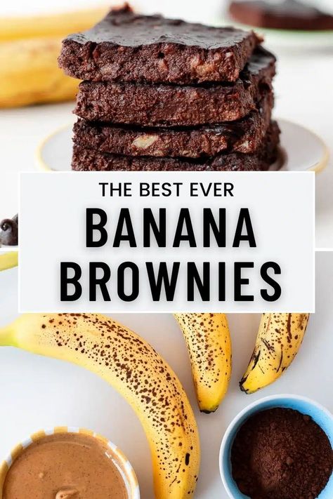 No Egg Peanut Butter Cookies, Brownies No Eggs, Peanut Butter Cookies No Egg, Ripe Banana Recipes Healthy, Healthy Banana Recipes, Banana Recipes Easy, Ripe Banana Recipe, Cookies Peanut Butter, Brownie Recipes Healthy