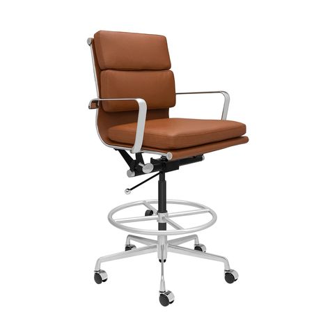 Shop Office Chairs – Laura Furniture Mid Century Modern Office Chair, Standing Desk Chair, Best Standing Desk, Mid Century Modern Office, Seat Cleaner, Drafting Chair, Caster Chairs, Modern Office Chair, Adjustable Standing Desk