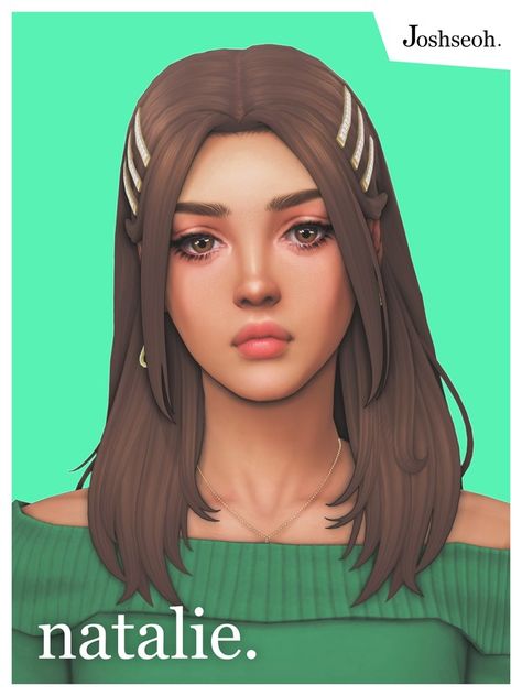 Sims 4 Money Piece Hair, Sims 4 Cc Hairstyle Female, Ts4 Mm Cc Clothes, Ts4 Cc Nails, Best Sims 4 Cc, Sims 4 Nails, Female Sims, Pelo Sims, Free Sims 4