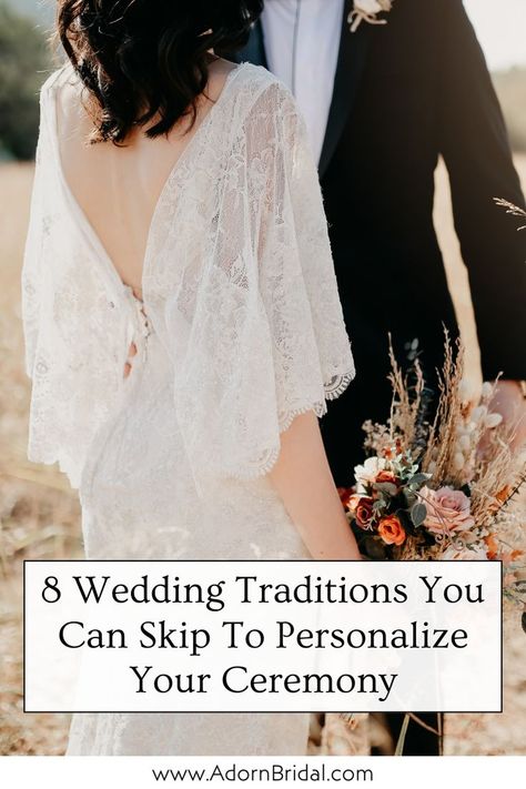 Planning your wedding day and getting overwhelmed by wedding day traditions? In this blog post from Adorn Bridal, we share 8 wedding day must dos you can skip. From skipping wedding favors for guests that will most likely get left behind to finding a creative wedding cake alternatives, you can focus on what really matters and make your wedding day memorable.  Break free from the pressures of wedding must dos. Click the link to read more wedding traditions to skip! Cake Alternatives, Wedding Cake Alternatives, Creative Wedding Cakes, Wedding Planning Timeline, Memorable Wedding, Wedding Traditions, Wedding Favors For Guests, Modern Love, Creative Wedding