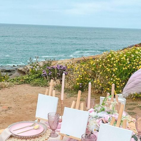 San Diego Luxury Picnics, Parties & Event Planner on Instagram: "A cliff side Paint & Picnic Session for a bridal shower 🎨🧺 What better way of celebrating your special day! 💖 • • • • • • San Diego picnic, luxury picnic, pop up picnic, San Diego, La Jolla Beach, women and Asian owned, small business, birthday party, bachelorette party, engagement, proposal ideas, baby shower, gender reveal parties, bridal shower, outdoor proposal, anniversary date, San Diego bucket list, Pinterest Picnic Inspo Bridal Shower Ideas Picnic, La Jolla Bachelorette Party, Bachelorette Party Picnic, Picnic Bridal Shower Ideas, Small Bachelorette Party, Beach Birthday Ideas, Bachelorette Party Ideas Beach, Small Bridal Shower Ideas, Beach Bridal Shower Ideas