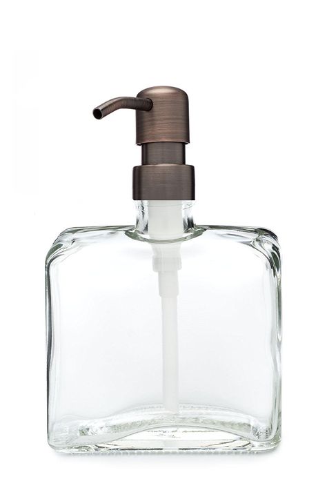 Amazon.com: Urban Square Recycled Glass Soap Dispenser with Metal Pump (Farmhouse Bronze): Home & Kitchen Homemade Linen Spray, Urban Square, Metal Foam, Glass Soap Dispenser, Glass Dispenser, Foam Soap Dispenser, Soap Dispensers, Bath Accessories Set, Glass Spray Bottle