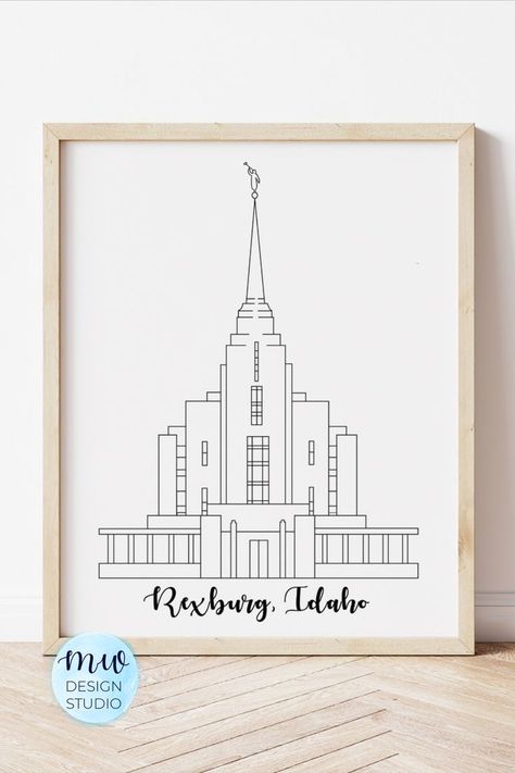 ◆8x10 print of digital drawing of the Rexburg, Idaho temple of The Church of Jesus Christ of Latter-day Saints. ◆This would make a perfect gift to give to a friend or family member, especially if they were married or sealed there. ◆The option to customize the text is available as well. See additional product images for an example of personalized text. Message me if you have any questions! Rexburg Idaho Temple, Rexburg Temple, Layton Utah, Lds Temple Pictures, Temple Drawing, Rexburg Idaho, Temple Pictures, Temple Art, Lds Temple