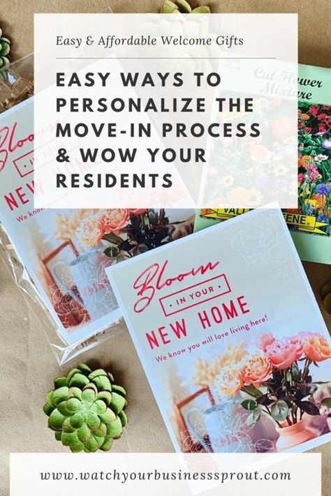 Resident Welcome Home Gifts, Welcome Home Ideas, Welcome Home Cards, Welcome Ideas, Resident Appreciation, Leasing Consultant, Resident Retention, Sprouts Market, Apartment Marketing