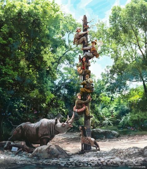 Bob Iger, Safari Scene, Disney Parque, Walt Disney Imagineering, Jungle Cruise, Disney Attractions, Disney Imagineering, Disney Rides, Disney Concept Art