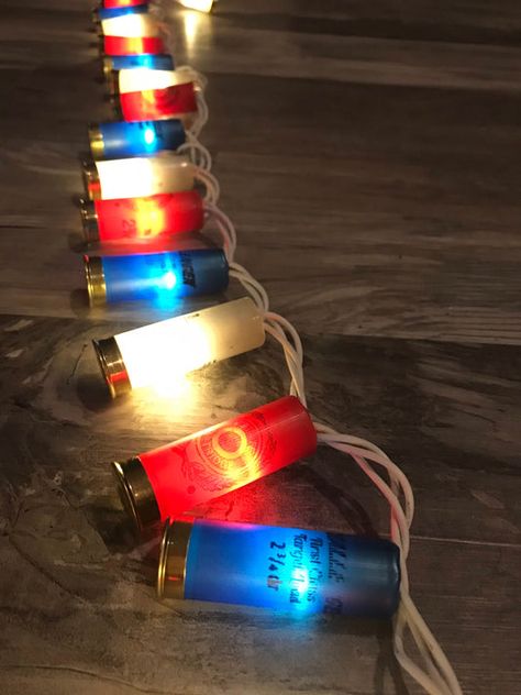 Shotgun Shell Lights, Shotgun Shell Art, Plug In Lights, Shell Casings Crafts, Shotgun Shell Jewelry, Bullet Casing Crafts, Shell Lights, Shotgun Shell Crafts, Bullet Crafts