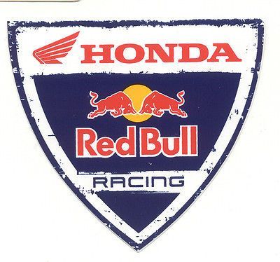 HONDA RED BULL RACING Original Sticker Decal Vintage Motocross Jdm Logo, Motocross Logo, Motocross Stickers, Honda Dirt Bike, Car Advertising Design, Red Bull F1, Motorcross Bike, Racing Stickers, Motos Honda