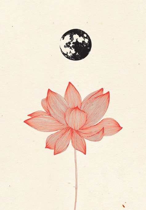 Nature Drawings, Lotus Tattoo, Art And Illustration, A Drawing, A Flower, Drawing Inspiration, Namaste, Flower Tattoo, Art Inspo