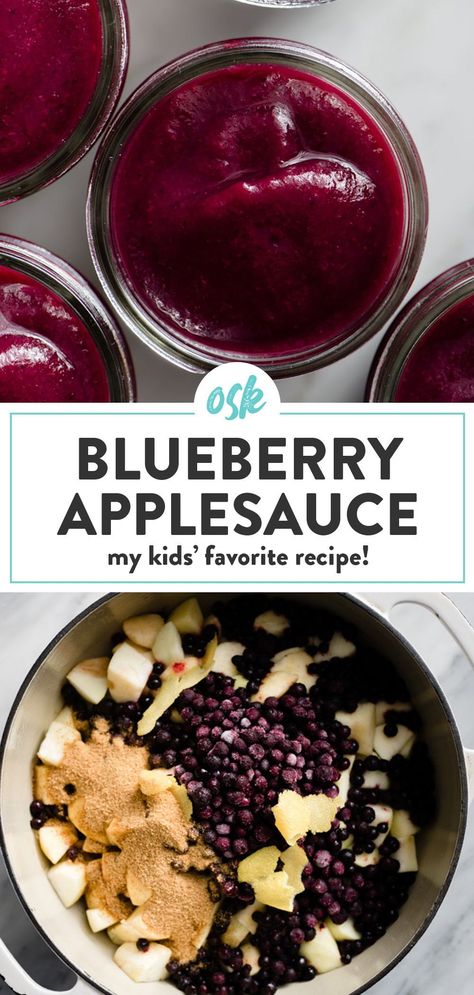 Blueberry Vanilla Applesauce, Applesauce With Veggies, Veggie Applesauce Recipes, Food Preparation Ideas, Homemade Applesauce Pouches, Flavored Applesauce Recipes, Applesauce Variations, Applesauce Canning Recipes, Homestead Dinner Recipes