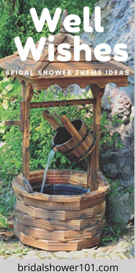 wishing well bridal shower ideas . Wishing well bridal shower invitations, decorations and so much more! Bridal Shower Wishing Well, Wishing Well Bridal Shower, Bridal Shower Poems, Wishing Well Ideas, Well Ideas, Bridal Shower Wishes, Amazon Wedding Registry, Bridal Shower Planning, Donation Box