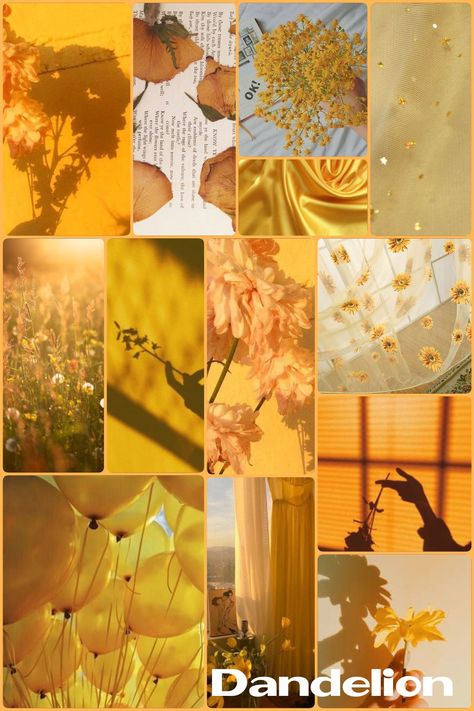 Dandelion aesthetic ✨🌻 Dandelion Aesthetic Art, Aesthetic Dandelion, Dandelion Aesthetic, Colour Personality, Dandelion Color, Personality Aesthetic, Colours Palette, Colors Aesthetic, Journal Therapy