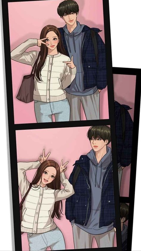 Picture Booth, Easy People Drawings, Naver Webtoon, Pencil Drawing Images, Photobooth Pictures, Romantic Anime Couples, Beauty Wallpaper, Crayon Art, Webtoon Comics