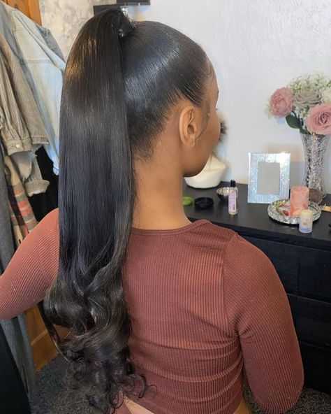 Straight Weave Ponytail, Slicked Hairstyles, Straight Weave, Prom Pics, Weave Ponytail Hairstyles, Sleek Ponytail Hairstyles, Weave Ponytail, Wig Ideas, Prom 2023