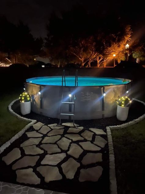 Soft Side Pool Ideas, Above Ground Pool Ideas Landscaping, Texas Gardens, Pools Ideas, Pool Stuff, Outdoor Pool Area, Swimming Pool Landscaping, Pool Fun, Above Ground Pool Landscaping