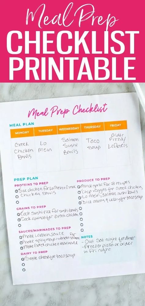 Simplify your meal planning with our free printable meal prep checklist template. Stay organized and save time with this download. #mealprep #printable Meal Prep Printable, Healthy Pantry Staples, Prep Checklist, Free Weekly Meal Plan, Weekly Meal Plan Template, Weekly Meal Planner Template, Healthy Pantry, Weekly Menu Planners, Meal Planner Template