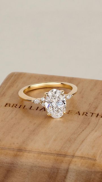 Wedding Ring Brilliant Earth, Aurora Engagement Ring, Minimalist Engagement Ring Gold Oval, Vintage Wedding Rings Dainty, 3 Stone Oval Engagement Ring Gold, Engagement Ring Gold Band Simple, Brilliant Earth Engagement Rings Gold, Ring Inspo Wedding, Classy Oval Engagement Rings