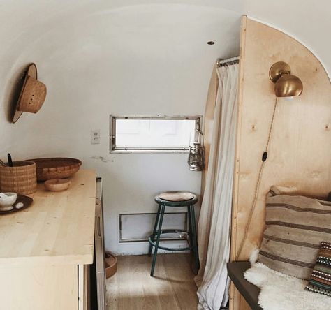 Modern Caravan, Airstream Living, Airstream Bambi, Airstream Remodel, Airstream Interior, Bus Living, Airstream Renovation, Caravan Renovation, Caravan Interior