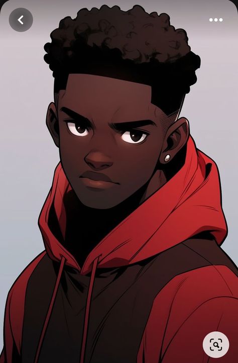 Black Anime Guy, Portraits Art, Image Swag, Black Cartoon Characters, Swag Cartoon, Photo To Cartoon, Dope Cartoon Art, Black Characters, Black Anime Characters