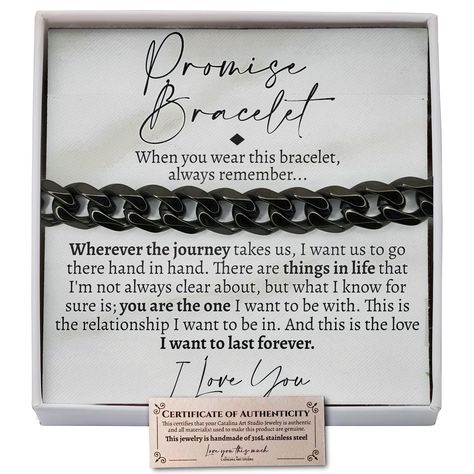 Small Gift For Boyfriend, Boyfriend Appreciation, Small Gifts For Boyfriend, Romantic Gifts For Boyfriend, Love You This Much, Romantic Boyfriend, Promise Bracelet, Key Tattoos, Man Gifts