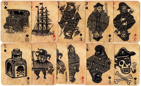 Above : 'Pirate Playing Cards': 52 cards + 2 Jokers in pirate-themed ... Pirate Card, Pirate Wedding, Jokers Wild, Pirates Cove, Pirate Art, Playing Card Games, Playing Cards Design, Cool Deck, Custom Decks